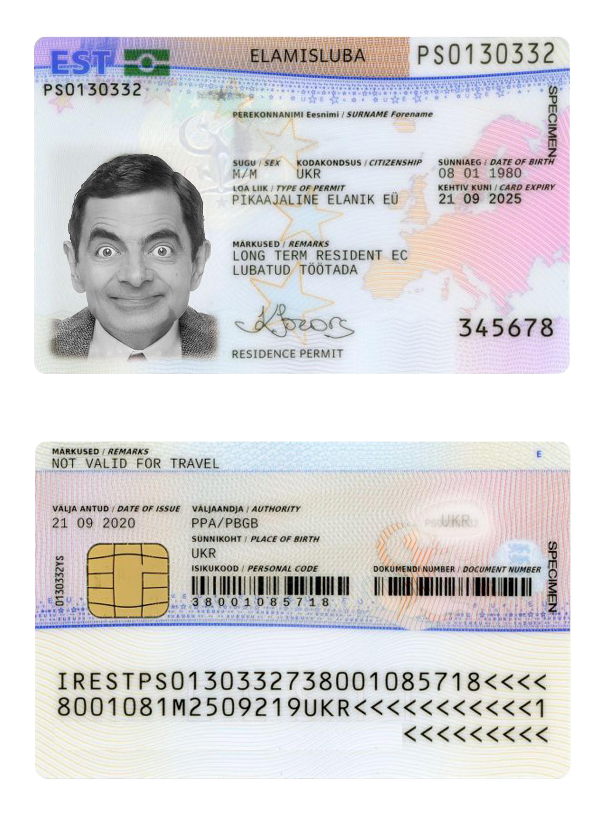 Permis de séjour en Estonie 2020 présent